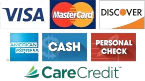 Accepted payment methods at Bailey Tire: Visa, Mastercard, Discover, American Express, cash, personal check and CareCredit