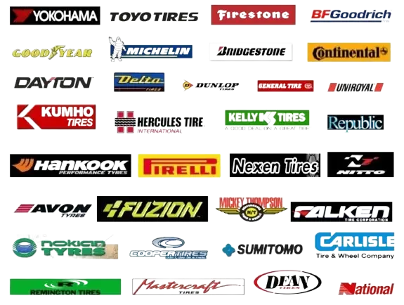 Tire brands carried at Bailey Tire, including Yokohama, Toyo, Firestone, BFGoodrich, Goodyear, Michelin, Bridgestone, Continental, Dunlop, General Tire and more